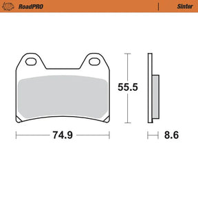 Moto-Master RoadPRO Sinter Brake Pads KTM Duke 790 2018 Onwards Front 404301 Rear 403402 TÜV Approved High Performance Street Motorcycle Brake Pads