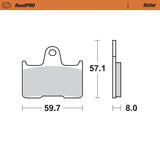 Moto-Master RoadPRO Sinter Brake Pads Kawasaki ZX-14R 2016 Onwards Front 406801 Rear 404402 TÜV Approved High Performance Motorcycle Brake Pads