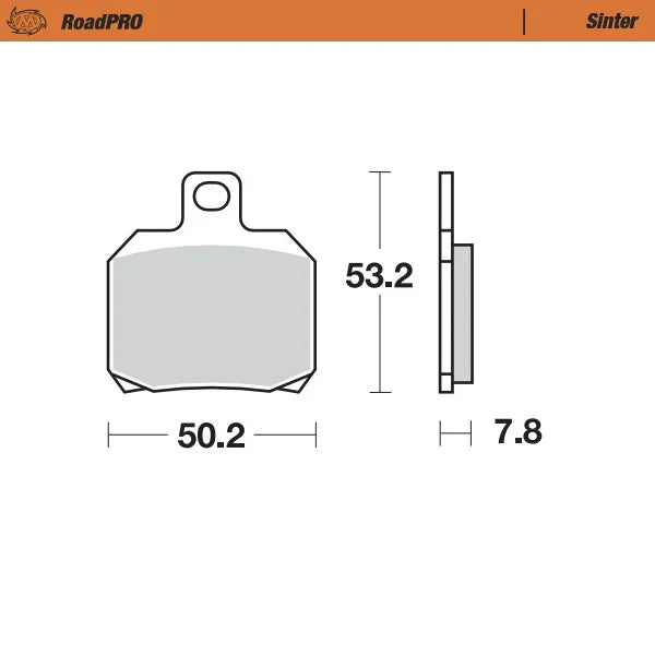 Moto-Master RoadPRO Sinter Brake Pads Ducati Monster 1200 2014-2021 Front 408001 Rear 404802 TÜV Approved High Performance Motorcycle Brake Pads