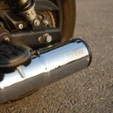 Bycology Rhino Racing Grenade V4 chrome stainless steel exhaust for Royal Enfield Super Meteor 650