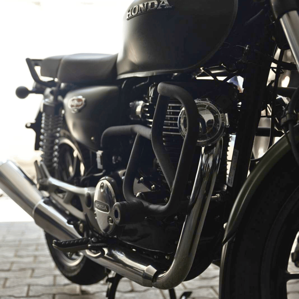 Hyperrider Type 3 Crash Guard with CNC Delrin Slider for Honda Hness CB350 and CB350RS