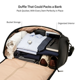 Vantora ALLURE 45L Water-Resistant Duffle Bag for Travel and Weekend Trips with Dedicated Suit Compartment
