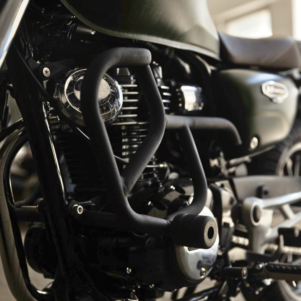 Hyperrider Type 3 Crash Guard with CNC Delrin Slider for Honda Hness CB350 and CB350RS