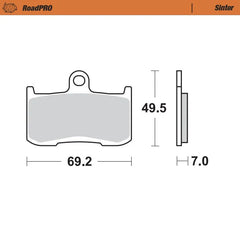 Moto-Master RoadPRO Sinter Brake Pads Suzuki GSX-S750 2017-2024 Front 406001 Rear 403102 TÜV Approved High Performance Motorcycle Brake Pads