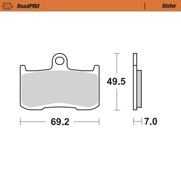 Moto-Master RoadPRO Sinter Brake Pads Kawasaki Z800 2013-2017 Front 406001 Rear 407702 TÜV Approved High Performance Motorcycle Brake Pads