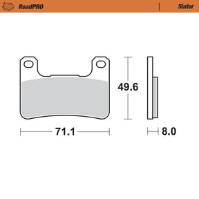 Moto-Master RoadPRO Brake Pads Suzuki Intruder M1800R (2006-2016) 406301 TÜV Approved