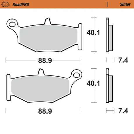 Moto-Master RoadPRO Sinter Brake Pads Suzuki GSX1300R Hayabusa 2021 Onwards Front 407001 Rear 406602 TÜV Approved High Performance Hyperbike Brake Pads