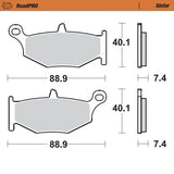 Moto-Master RoadPRO Sinter Brake Pads Suzuki GSX1300R Hayabusa 2021 Onwards Front 407001 Rear 406602 TÜV Approved High Performance Hyperbike Brake Pads