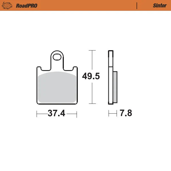 Moto-Master RoadPRO Sinter Brake Pads Kawasaki ZX-14R 2016 Onwards Front 406801 Rear 404402 TÜV Approved High Performance Motorcycle Brake Pads
