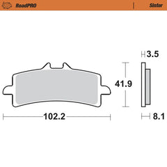 Moto-Master RoadPRO Sinter Brake Pads Kawasaki Ninja H2 2015 Onwards Front 407001 Rear 404802 TÜV Approved High Performance Superbike Brake Pads