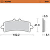 Moto-Master RoadPRO Sinter Brake Pads Ducati 848 EVO 2011-2013 Front 407001 Rear 404802 TÜV Approved High Performance Motorcycle Brake Pads