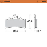 Moto-Master RoadPRO Sinter Brake Pads KTM Duke 250 Front 407601 Rear 403402 TÜV Approved High Performance Street Motorcycle Brake Pads