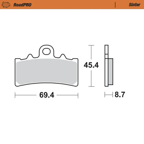 Moto-Master RoadPRO Sinter Brake Pads KTM Duke 250 Front 407601 Rear 403402 TÜV Approved High Performance Street Motorcycle Brake Pads
