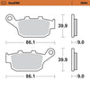 Moto-Master RoadPRO Sinter Brake Pads Honda CBR 650R 2019 Onwards Front 412701 Rear 407702 TÜV Approved High Performance Motorcycle Brake Pads