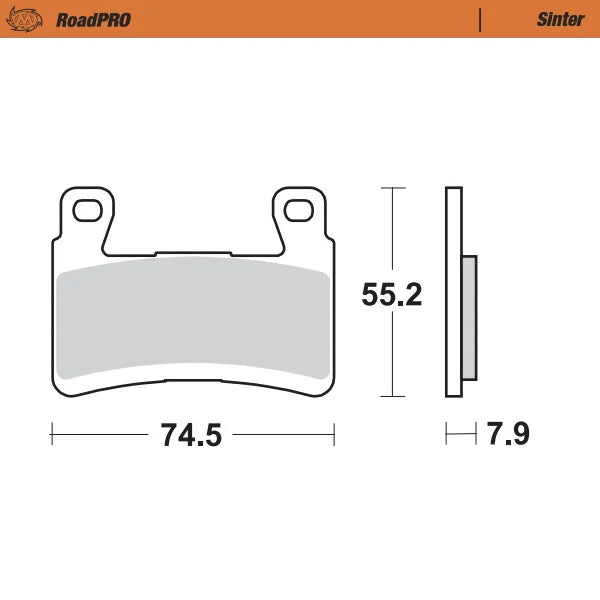 Moto-Master RoadPRO Sinter Brake Pads Kawasaki ZX-6R 2019 Onwards Front 407901 Rear 403702 TÜV Approved High Performance Motorcycle Brake Pads