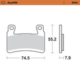 Moto-Master RoadPRO Sinter Brake Pads Kawasaki ZX-6R 2019 Onwards Front 407901 Rear 403702 TÜV Approved High Performance Motorcycle Brake Pads