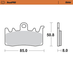 Moto-Master RoadPRO Sinter Brake Pads BMW F900 R XR Front 408001 Rear 403402 TÜV Approved High Performance Motorcycle Brake Pads