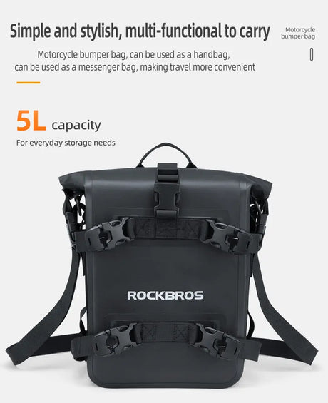 MOTO VANGUARD RockBro 5L 100% Waterproof PVC Motorcycle Side Bag