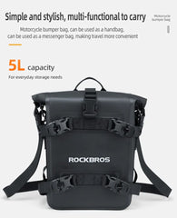 MOTO VANGUARD RockBro 5L 100% Waterproof PVC Motorcycle Side Bag
