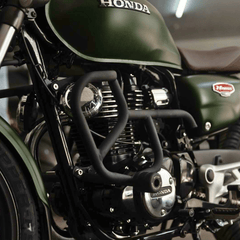 Hyperrider Type 3 Crash Guard with CNC Delrin Slider for Honda Hness CB350 and CB350RS