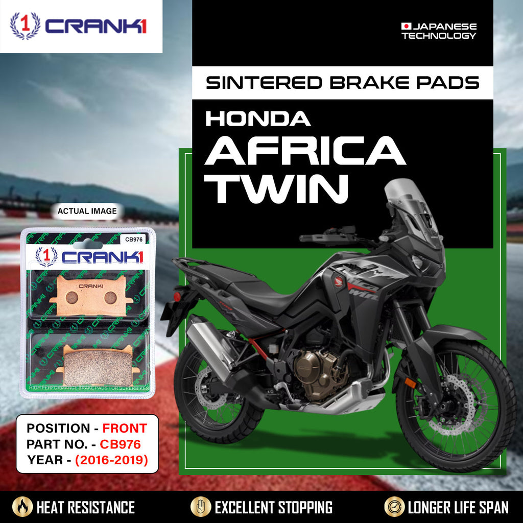 CRANK1 CB976 Sintered Front Brake Pads for Honda Africa Twin 2016-2019 premium motorcycle brake pads