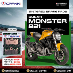 CRANK1 CB036 Front Sintered Brake Pads For Ducati Monster 821 2018-2020 Motorcycle