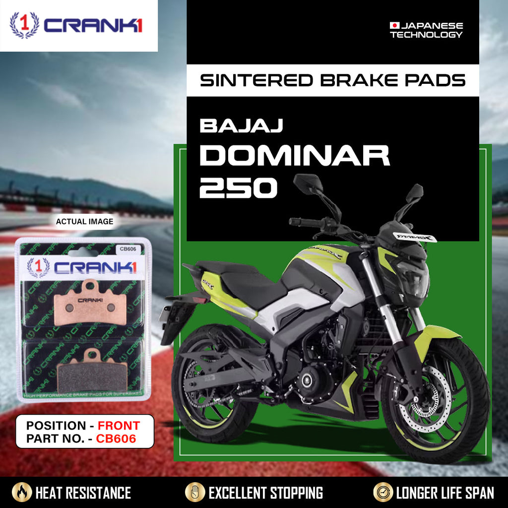 CRANK1 Sintered Front Brake Pads CB606 for Bajaj Dominar 250 Motorcycle Brake Pads