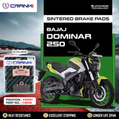 CRANK1 Sintered Front Brake Pads CB606 for Bajaj Dominar 250 Motorcycle Brake Pads