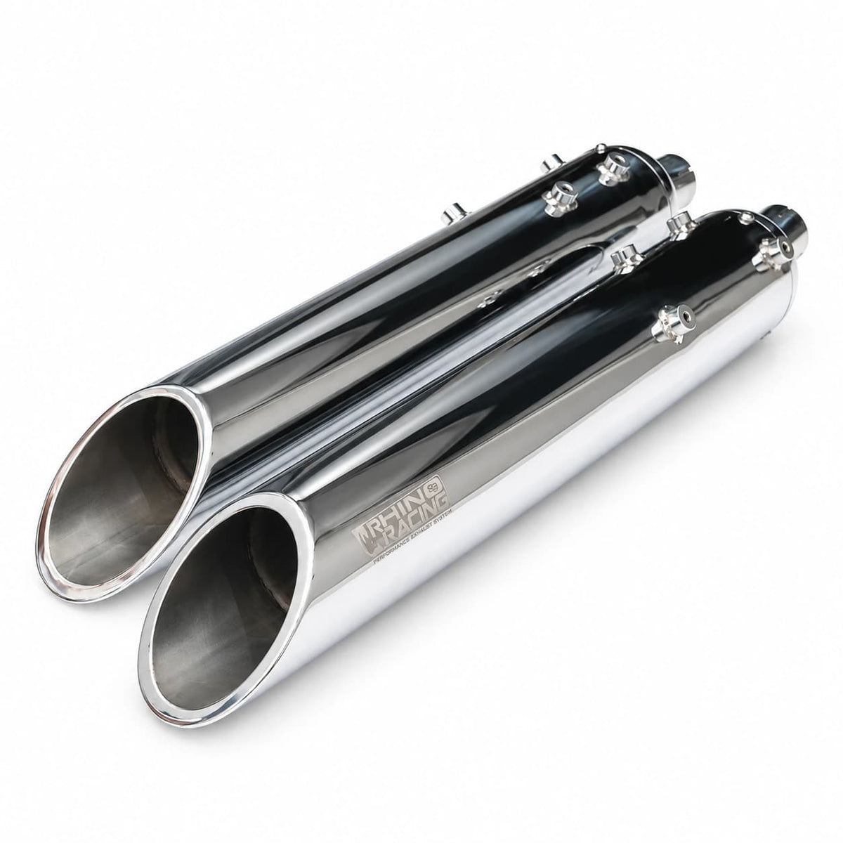 Bycology Rhino Racing Grenade V4 chrome stainless steel exhaust for Royal Enfield Super Meteor 650