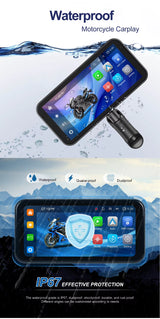 LBC Moto S3P Lite 6.25 inch motorcycle display with Apple CarPlay Android Auto 2K IPS screen handlebar remote waterproof