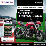 CRANK1 CB622 Sintered Front Brake Pads for Triumph Street Triple 765S 2017-2020 Motorcycle Brake Pads