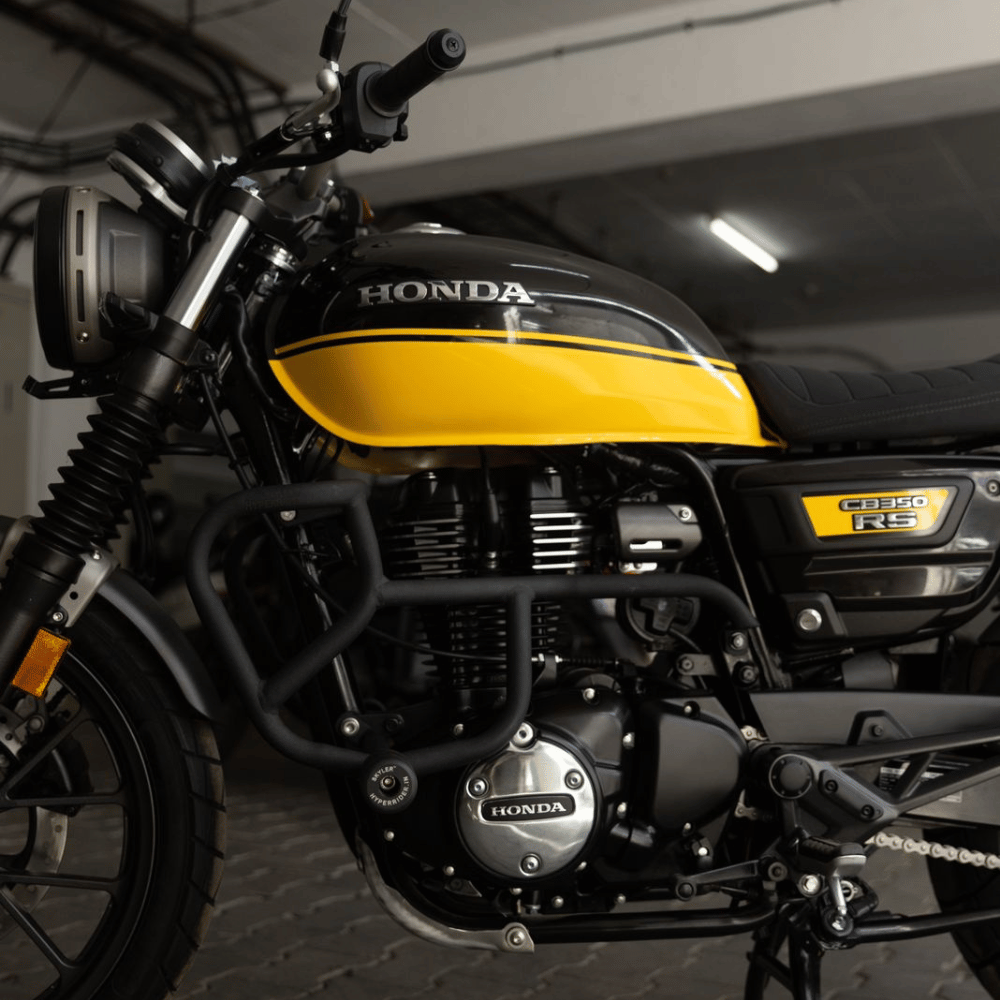 Hyperrider Type 3 Crash Guard with CNC Delrin Slider for Honda Hness CB350 and CB350RS