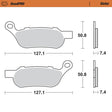 Moto-Master RoadPRO Sinter Brake Pads Harley Davidson Dyna Fat Bob 1585 Front 411501 Rear 412102 TÜV Approved High Performance Cruiser Motorcycle Brake Pads