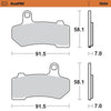 Moto-Master RoadPRO Sinter Brake Pads Harley Davidson Street Glide Special 2017 Onwards Front 412201 Rear 412202 TÜV Approved High Performance Touring Motorcycle Brake Pads