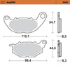 Moto-Master RoadPRO Sinter Brake Pads Yamaha R3 2015 Onwards Front 412501 Rear 412604 TÜV Approved High Performance Sport Motorcycle Brake Pads