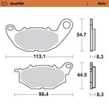 Moto-Master RoadPRO Sinter Brake Pads Yamaha R3 2015 Onwards Front 412501 Rear 412604 TÜV Approved High Performance Sport Motorcycle Brake Pads