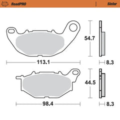 Moto-Master RoadPRO Sinter Brake Pads Yamaha R3 2015 Onwards Front 412501 Rear 412604 TÜV Approved High Performance Sport Motorcycle Brake Pads