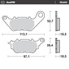 Moto-Master RoadPRO Sinter Brake Pads Yamaha R3 2015 Onwards Front 412501 Rear 412604 TÜV Approved High Performance Sport Motorcycle Brake Pads
