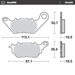 Moto-Master RoadPRO Sinter Brake Pads Yamaha R3 2015 Onwards Front 412501 Rear 412604 TÜV Approved High Performance Sport Motorcycle Brake Pads