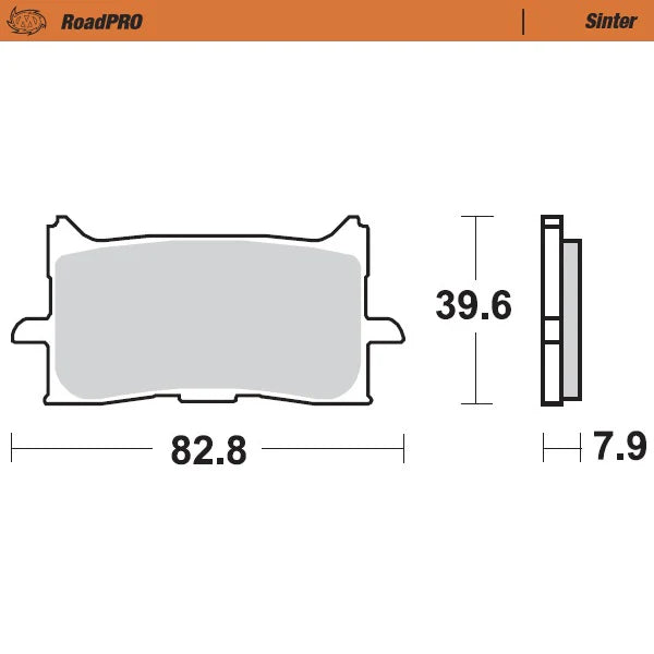 Moto-Master RoadPRO Sinter Brake Pads Honda Africa Twin 1100 Front 412701 Rear 403102 TÜV Approved High Performance Adventure Motorcycle Brake Pads
