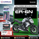 CRANK1 CB922 CB132 Sintered Front Brake Pads for Kawasaki ER-6N 2012-2016 Naked Sport Motorcycle