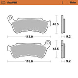 Moto-Master RoadPRO Sinter Brake Pads Harley Davidson Forty Eight 1200 2014-2022 Front 414801 Rear 404402 TÜV Approved High Performance Cruiser Motorcycle Brake Pads