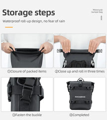 MOTO VANGUARD RockBro 5L 100% Waterproof PVC Motorcycle Side Bag