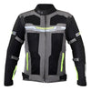 BBG Marshal motorcycle riding jacket with CE Level 2 armour in Black, Neon and Red
