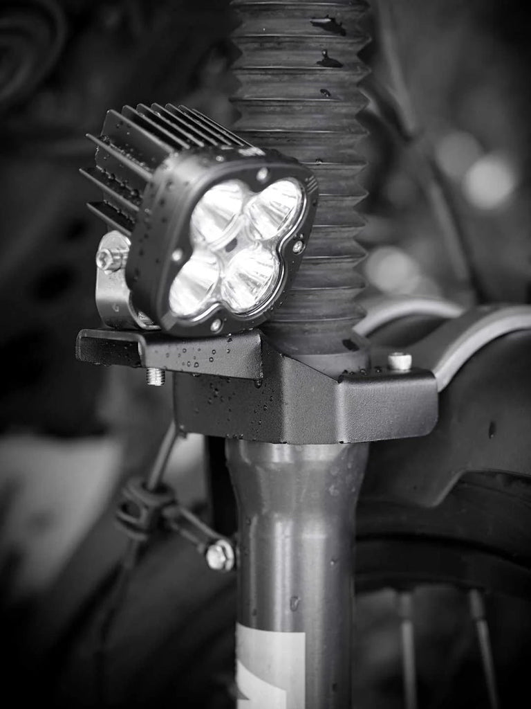 Legundary Custom Himalayan Fog Light Mount Black Mild Steel Royal Enfield Auxiliary Light Bracket