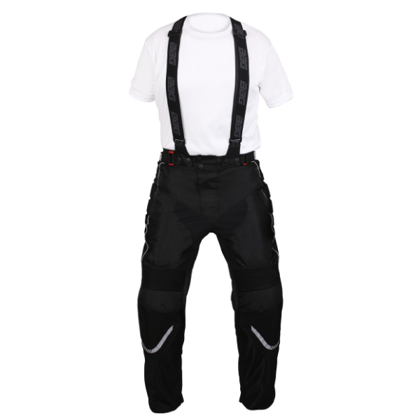 BBG RidePro black motorcycle riding pants with CE Level 2 armour