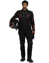 Royal Enfield Adventurer XT Waterproof Riding Jacket in Blue, Olive and Black