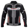 BBG Marshal motorcycle riding jacket with CE Level 2 armour in Black, Neon and Red