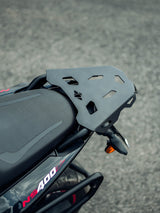 Legundary Custom Gopher Carrier for Bajaj Pulsar NS400Z Black Mild Steel Rear Luggage Rack Top Box Support