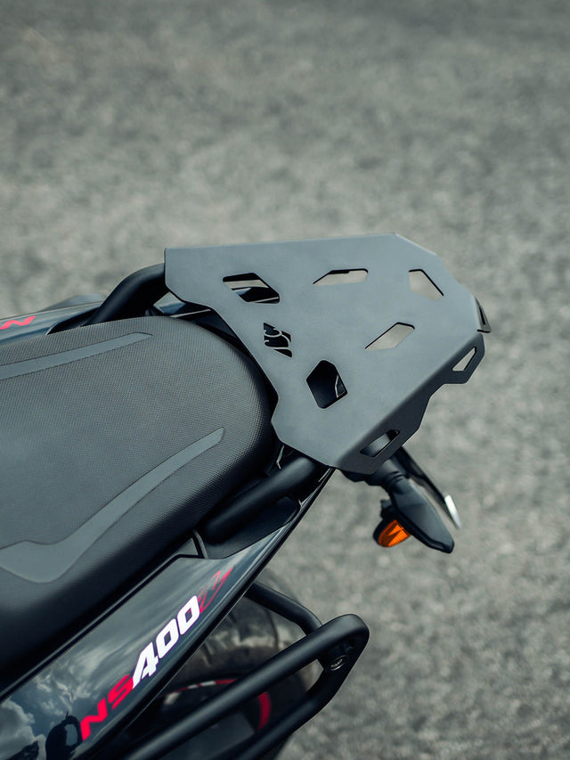 Legundary Custom Gopher Carrier for Bajaj Pulsar NS400Z Black Mild Steel Rear Luggage Rack Top Box Support